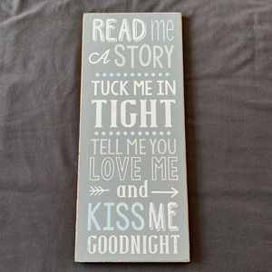 Last Chance! Story Time Blue Wall Art by Mud Pie